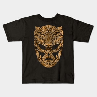 Balam Mascara Guerrero Jaguar Mex Art Kids T-Shirt